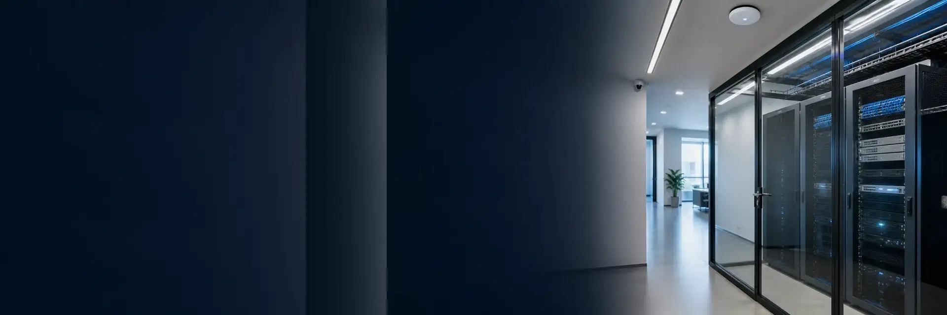 Installation informatique achevée dans des bureaux modernes